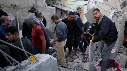Israel's renewed Gaza bombs prompt Palestinian exodus, rubble search